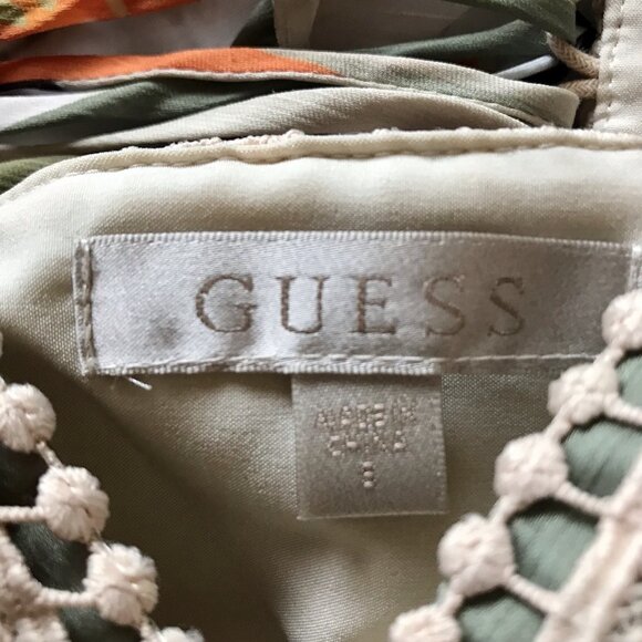 Guess Eco Serena Tropical Maxi Dress Size Small - Picture 7 of 7